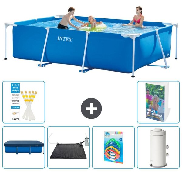 Piscina fuori terra rettangolare - 300x200x75 cm - composta da 5 elementi - modello S118