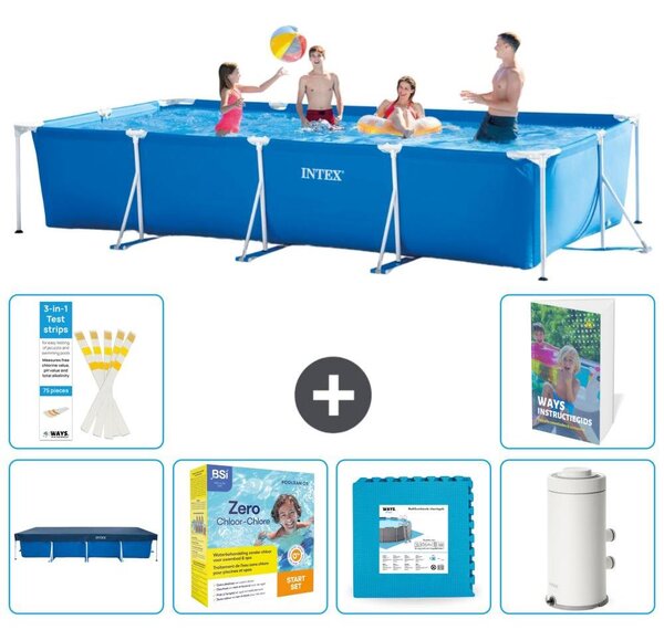 Piscina fuori terra rettangolare - 450x220x84 cm - composta da 5 elementi, modello S102