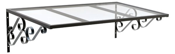 Pensilina stile di charme AMBAN in alluminio - 120x80 cm
