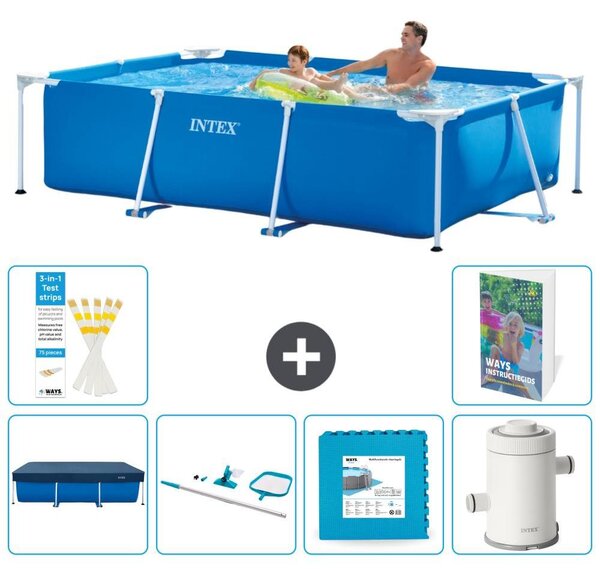 Piscina fuori terra rettangolare - 260x160x65 cm - composta da 5 elementi, modello S17