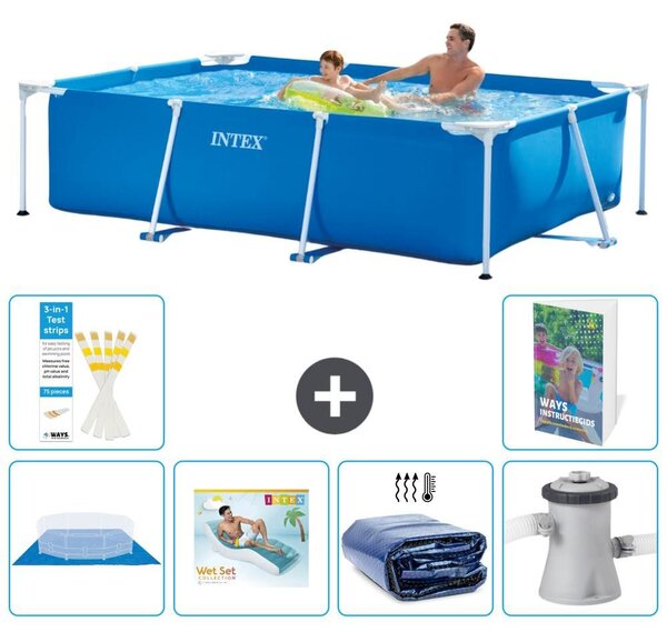 Piscina fuori terra rettangolare - 260x160x65 cm - composta da 5 elementi, modello S171