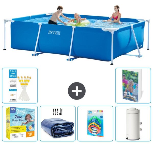 Piscina fuori terra rettangolare - 300x200x75 cm - Struttura in 5 parti, modello S7