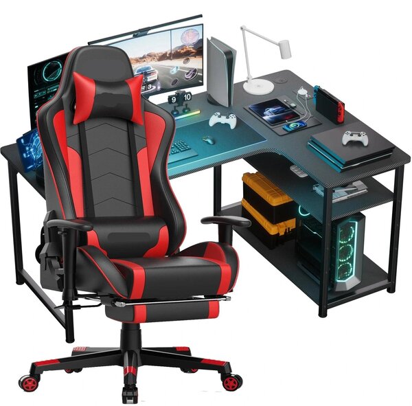 Sedia da gaming - Sedia da ufficio - Sedia da corsa - Sedia regolabile - Design ergonomico