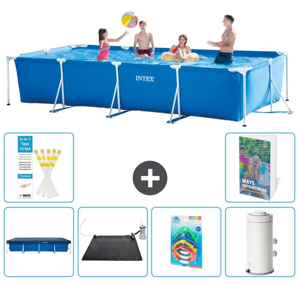 Piscina fuori terra rettangolare - 450x220x84 cm - composta da 5 elementi - modello S118