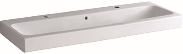 Geberit iCon lavabo 120x48,5cm blanc, avec deux trous pour robinets, 124020000, 124020000