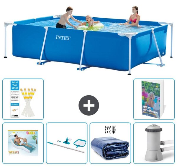 Piscina fuori terra rettangolare - 300x200x75 cm - composta da 5 elementi - modello S134