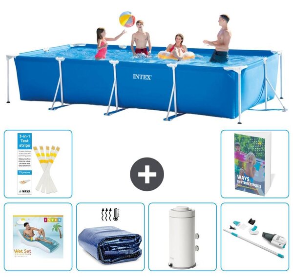 Piscina fuori terra rettangolare - 450x220x84 cm - composta da 5 elementi, modello S87