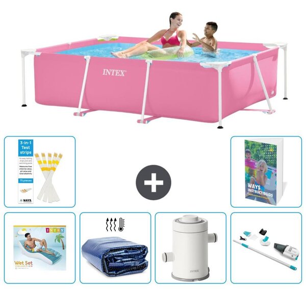 Piscina fuori terra rettangolare - 220x150x60 cm - composta da 5 elementi, modello S87