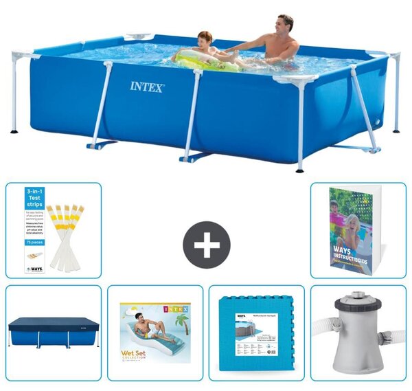 Piscina fuori terra rettangolare - 260x160x65 cm - composta da 5 elementi, modello S129