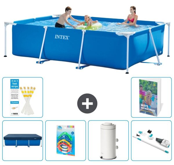 Piscina fuori terra rettangolare - 300x200x75 cm - composta da 5 elementi, modello S95