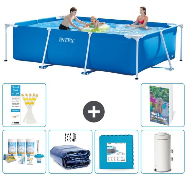 Piscina fuori terra rettangolare - 300x200x75 cm - composta da 5 elementi, modello S14