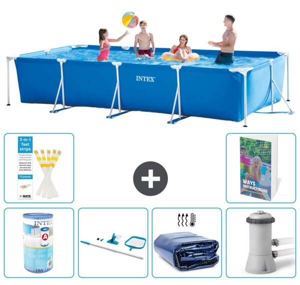 Piscina fuori terra rettangolare - 450x220x84 cm - 5 pezzi, modello S20