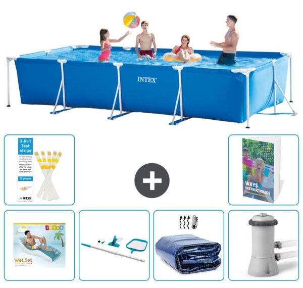 Piscina fuori terra rettangolare - 450x220x84 cm - composta da 5 elementi - modello S134
