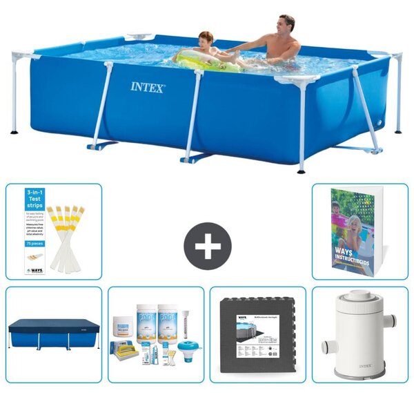 Piscina fuori terra rettangolare - 260x160x65 cm - composta da 5 elementi, modello S64