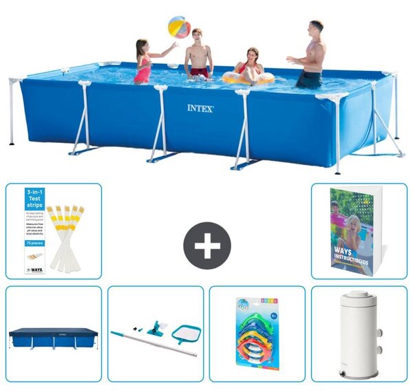 Piscina fuori terra rettangolare - 450x220x84 cm - composta da 5 elementi - modello S151