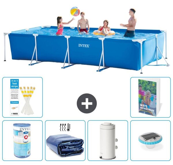 Piscina fuori terra rettangolare - 450x220x84 cm - composta da 5 elementi, modello S101