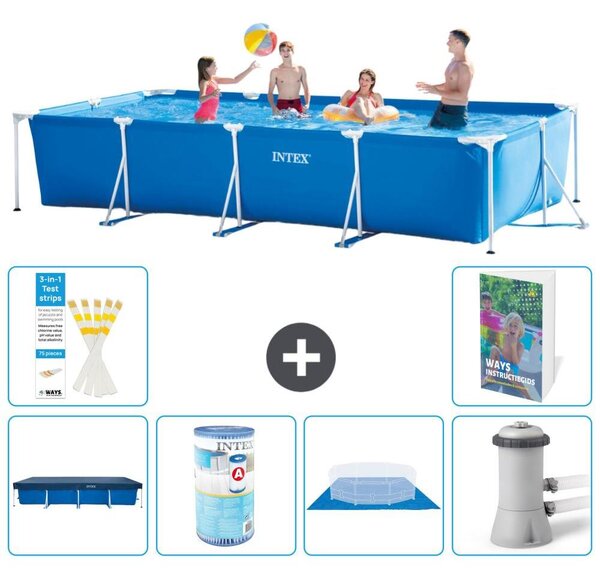 Piscina fuori terra rettangolare - 450x220x84 cm - composta da 5 elementi - modello S167
