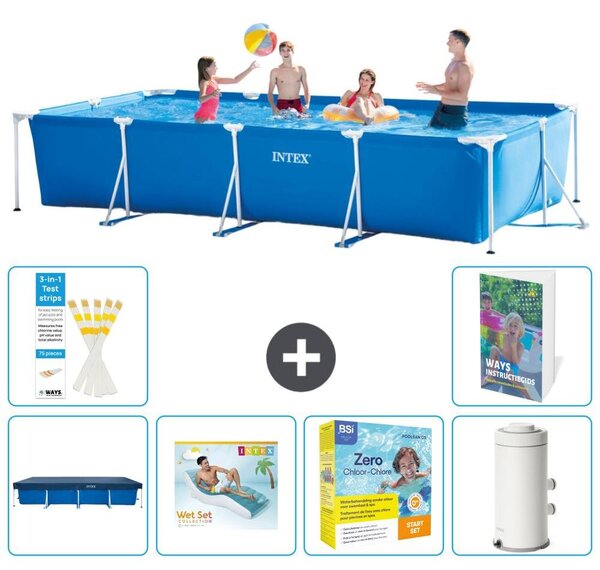 Piscina fuori terra rettangolare - 450x220x84 cm - composta da 5 elementi, modello S135
