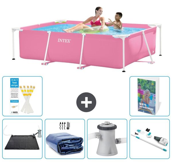 Piscina fuori terra rettangolare - 220x150x60 cm - composta da 5 elementi, modello S82