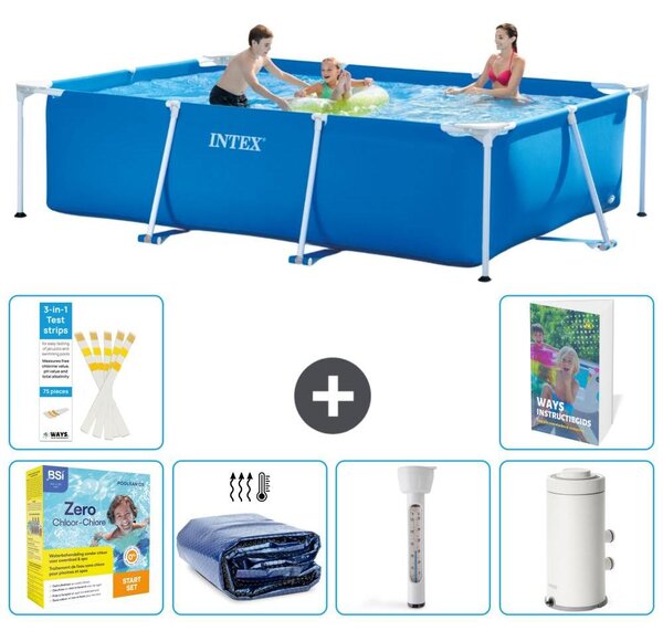 Piscina fuori terra rettangolare - 300x200x75 cm - composta da 5 elementi, modello S10