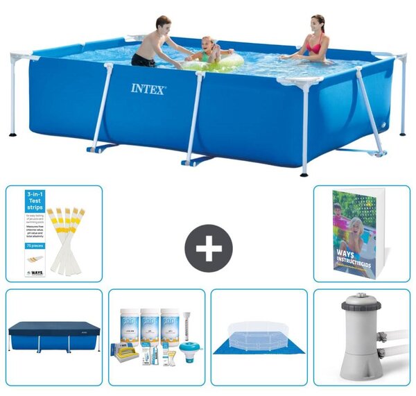 Piscina fuori terra rettangolare - 300x200x75 cm - composta da 5 elementi, modello S77