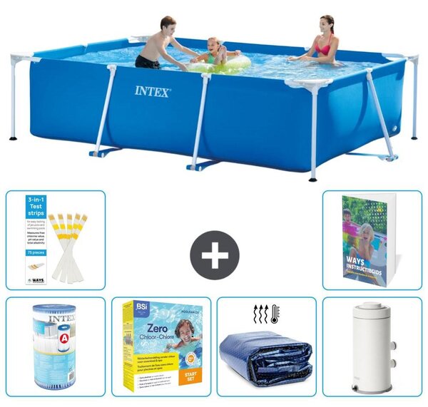 Piscina fuori terra rettangolare - 300x200x75 cm - composta da 5 elementi, modello S65