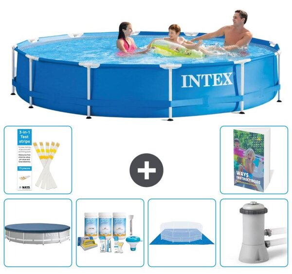 Piscina autoportante rettangolare - 366x76 cm - composta da 5 parti - modello S77