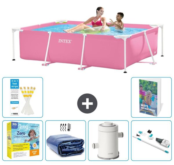 Piscina fuori terra rettangolare - 220x150x60 cm - composta da 5 elementi, modello S22