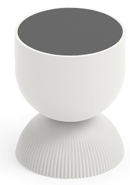 Tavolino con Piano in polietilene Polifunzionale ILLO Dimensioni 35x h 45 cm -Portata massima 120 kg utilizzabile tavolino bianco perla