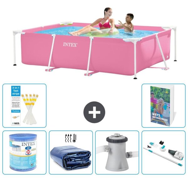 Piscina fuori terra rettangolare - 220x150x60 cm - composta da 5 elementi, modello S27