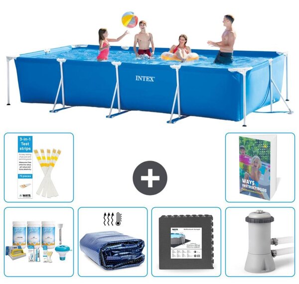 Piscina fuori terra rettangolare - 450x220x84 cm - 5 pezzi, modello S59