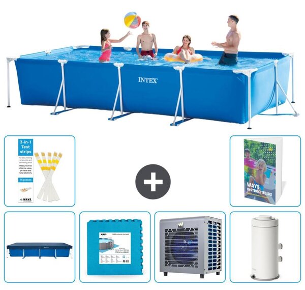 Piscina fuori terra rettangolare - 450x220x84 cm - composta da 5 parti - modello S116