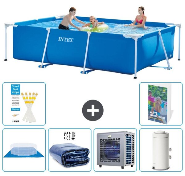 Piscina fuori terra rettangolare - 300x200x75 cm - composta da 5 elementi - modello S104
