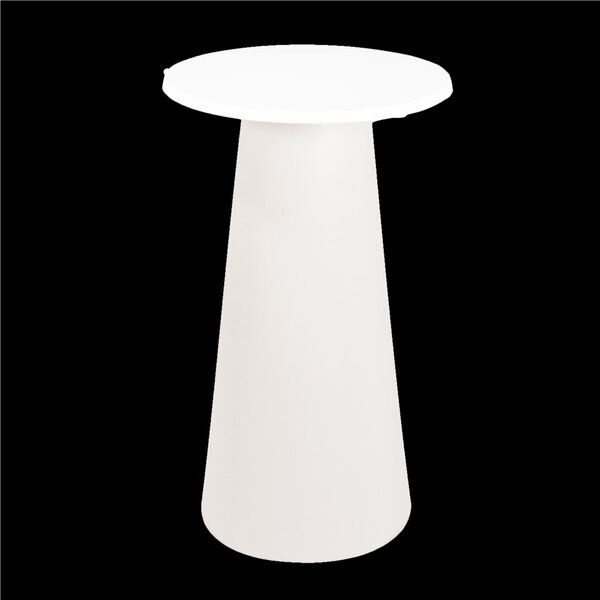 Tavolo alto in polietilene Luminoso Mik� 2.0 piano in Wersalit ad alta resistenza Dimensioni 70x70x h106 cm neutro Illuminazione RGB