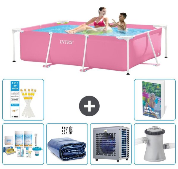 Piscina fuori terra rettangolare - 220x150x60 cm - composta da 5 elementi - modello S128