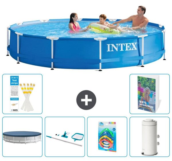 Piscina autoportante rettangolare - 366x76 cm - 5 pezzi - Modello S151