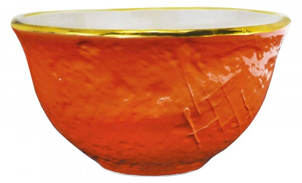 Ciotola / Bolo Cereali in Ceramica - Set 6 pz - Preta Oro - Arcucci Arancio
