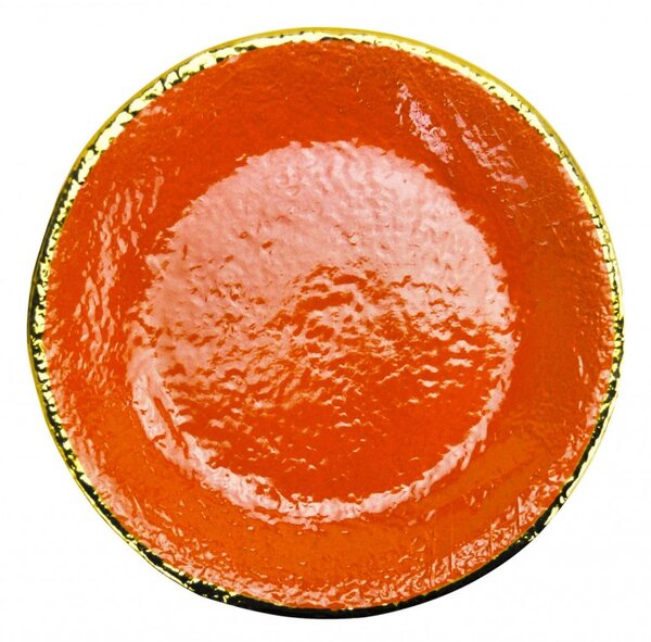 Piatto Frutta in Ceramica - Set 6 pz - Preta Oro - Arcucci Arancio
