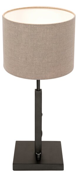 Steinhauer - lampada da tavolo - Stang - nero - lino metallo - Ø 20cm - E27 - 8160ZW