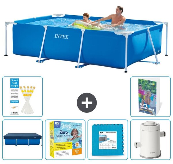 Piscina fuori terra rettangolare - 260x160x65 cm - composta da 5 elementi, modello S102