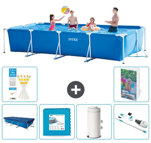 Piscina fuori terra rettangolare - 450x220x84 cm - Struttura in 5 parti, modello S9