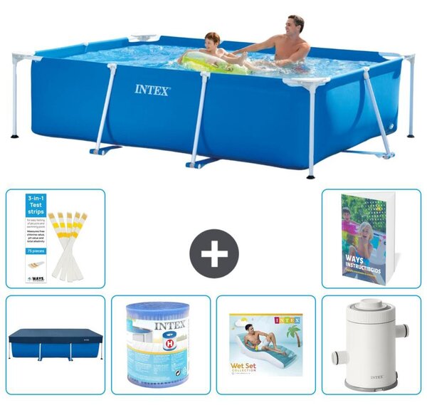 Piscina fuori terra rettangolare - 260x160x65 cm - composta da 5 elementi - modello S113