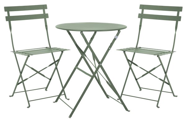 SVITA BERLIN Mobili da Balcone Bistro Set Sedia Tavolo Giardino Bistro Caffè Metallo Mobili Pieghevoli Menta