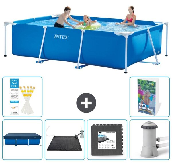 Piscina fuori terra rettangolare - 300x200x75 cm - composta da 5 elementi, modello S21
