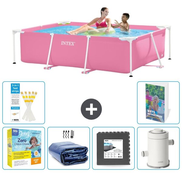 Piscina fuori terra rettangolare - 220x150x60 cm - composta da 5 elementi - modello S111