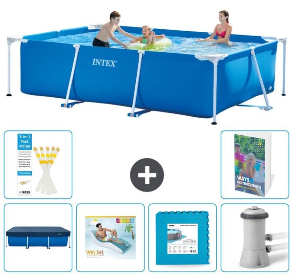 Piscina fuori terra rettangolare - 300x200x75 cm - composta da 5 elementi, modello S129