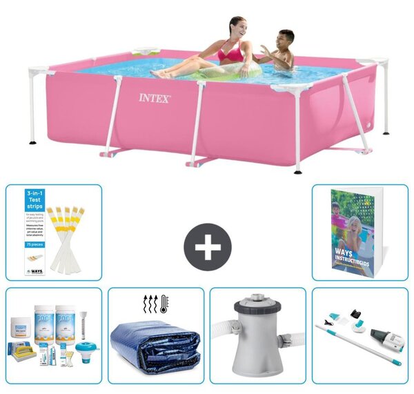 Piscina fuori terra rettangolare - 220x150x60 cm - composta da 5 elementi, modello S165