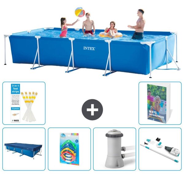 Piscina fuori terra rettangolare - 450x220x84 cm - composta da 5 elementi, modello S68