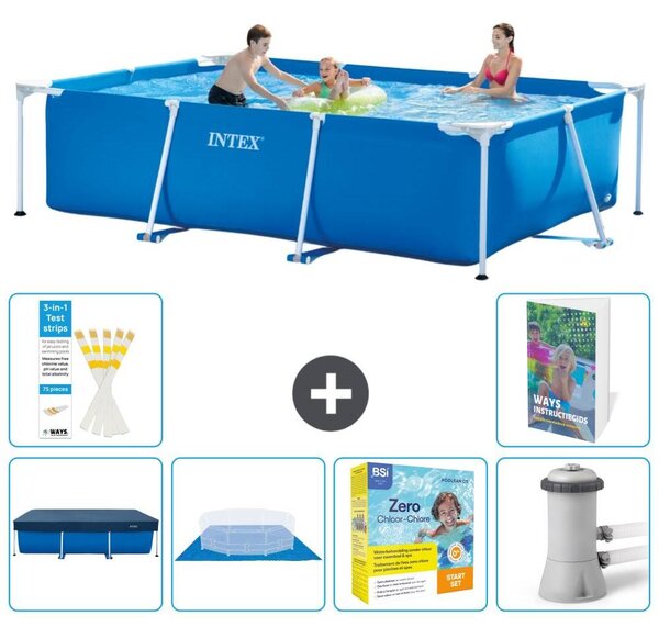 Piscina fuori terra rettangolare - 300x200x75 cm - composta da 5 elementi - Modello S24