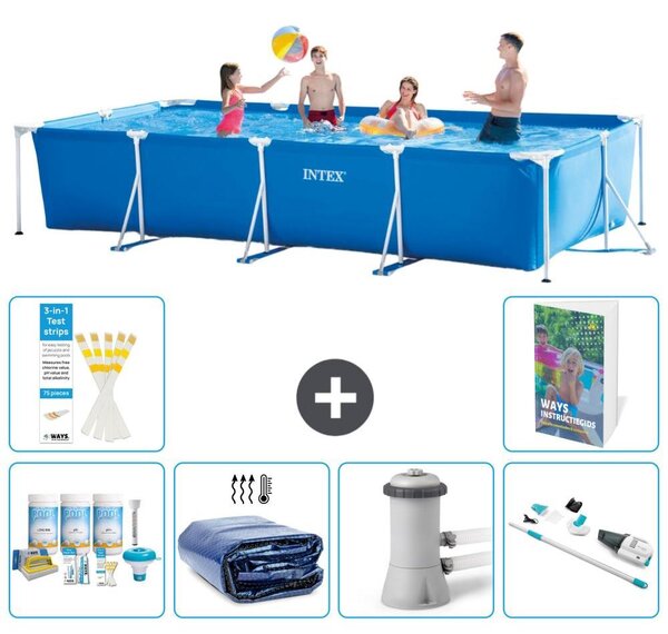 Piscina fuori terra rettangolare - 450x220x84 cm - composta da 5 elementi, modello S165